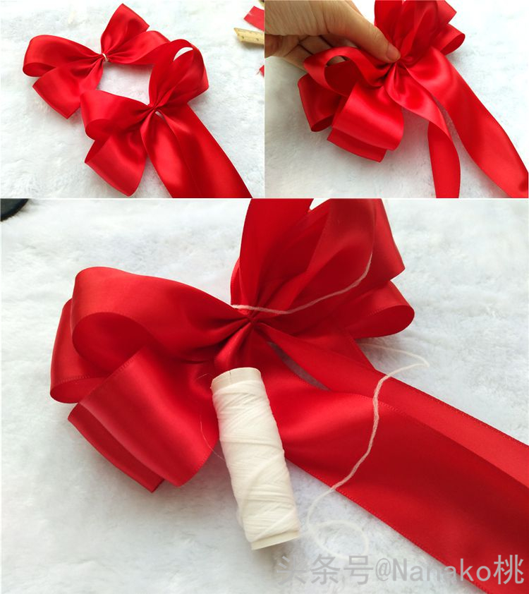 手作蝴蝶结做法,法式温柔气质缎面蝴蝶结飘带发夹