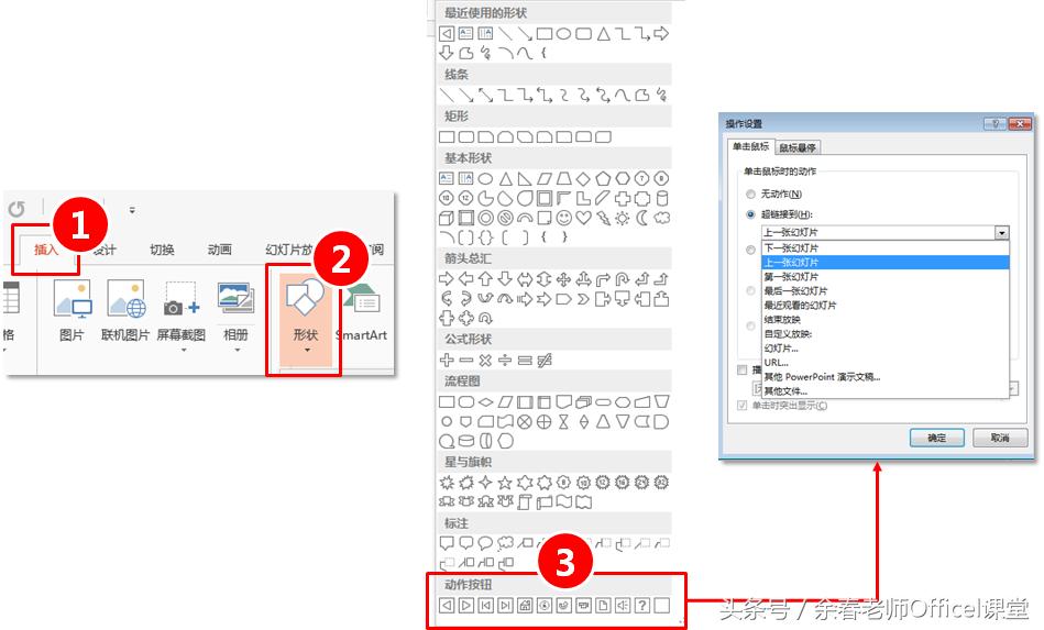 powerpoint怎么插入动作按钮,powerpoint中超级链接的功能
