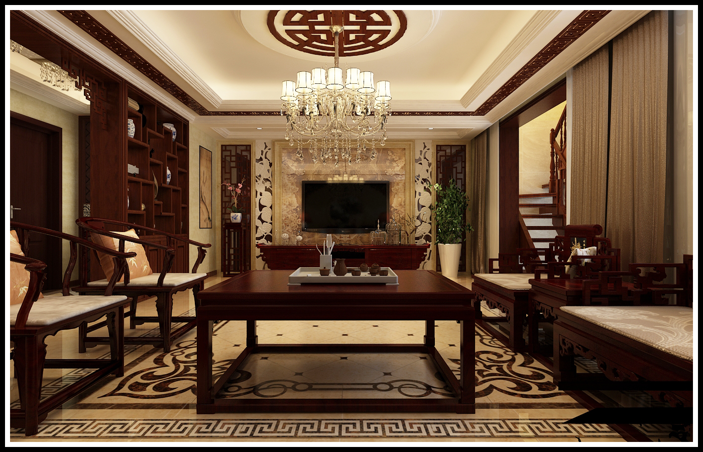 桓台紫悦城别墅装修案例,悦府轻奢装修效果图大全