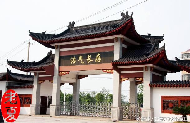 仿古门楼设计效果图大全,小区仿古牌坊门楼钢结构