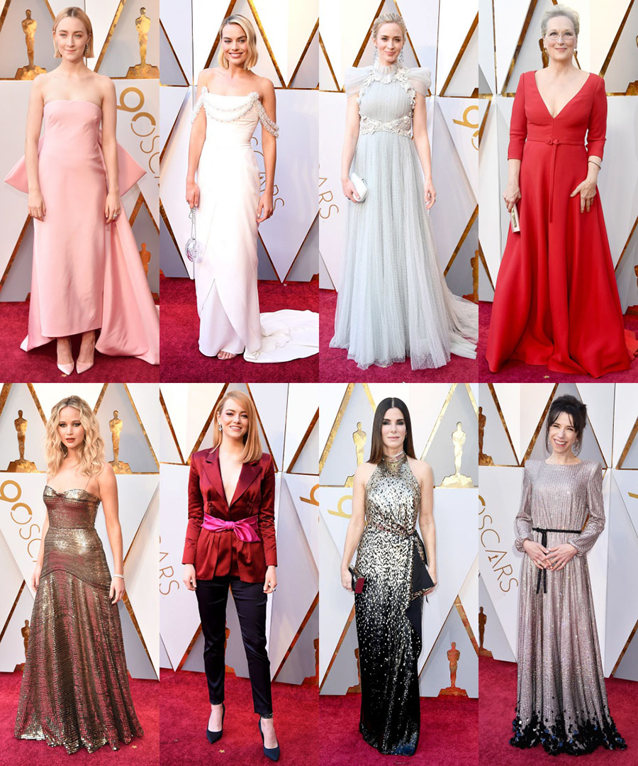 第92届奥斯卡红毯女神们,90届奥斯卡全部名单