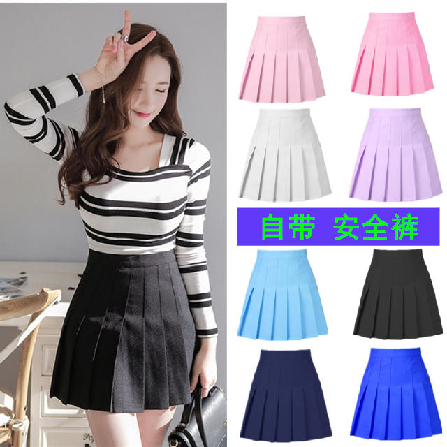 夏季新款短裙连衣裙,夏季带安全裤小短裙