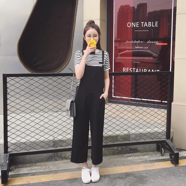 比阔腿裤还宽的阔腿裤,背带阔腿裤套装2021网红款10岁