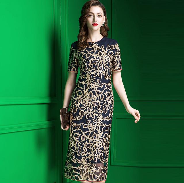 时尚显瘦印花气质连衣裙,丹慕妮尔气质印花连衣裙
