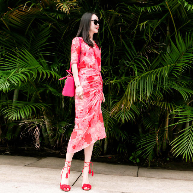 垂感十足雪纺裙,秋季超垂感雪纺裙