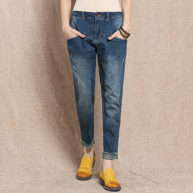 黑白条纹短衫搭配牛仔裤,条纹衫阔腿牛仔裤搭配