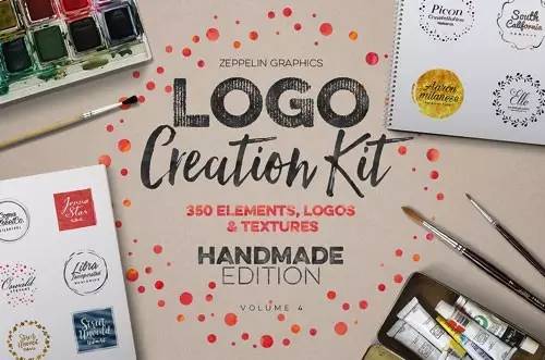 一分钟制作原创标志，高级logo模板素材包