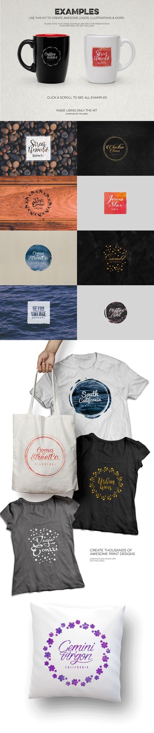 一分钟制作原创标志，高级logo模板素材包