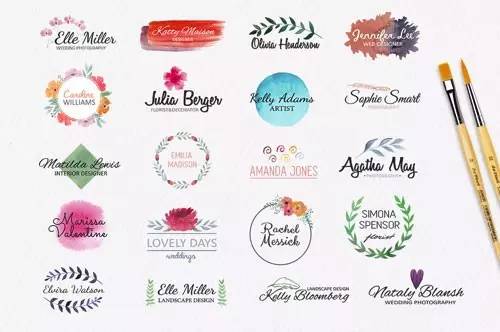 一分钟制作原创标志，高级logo模板素材包