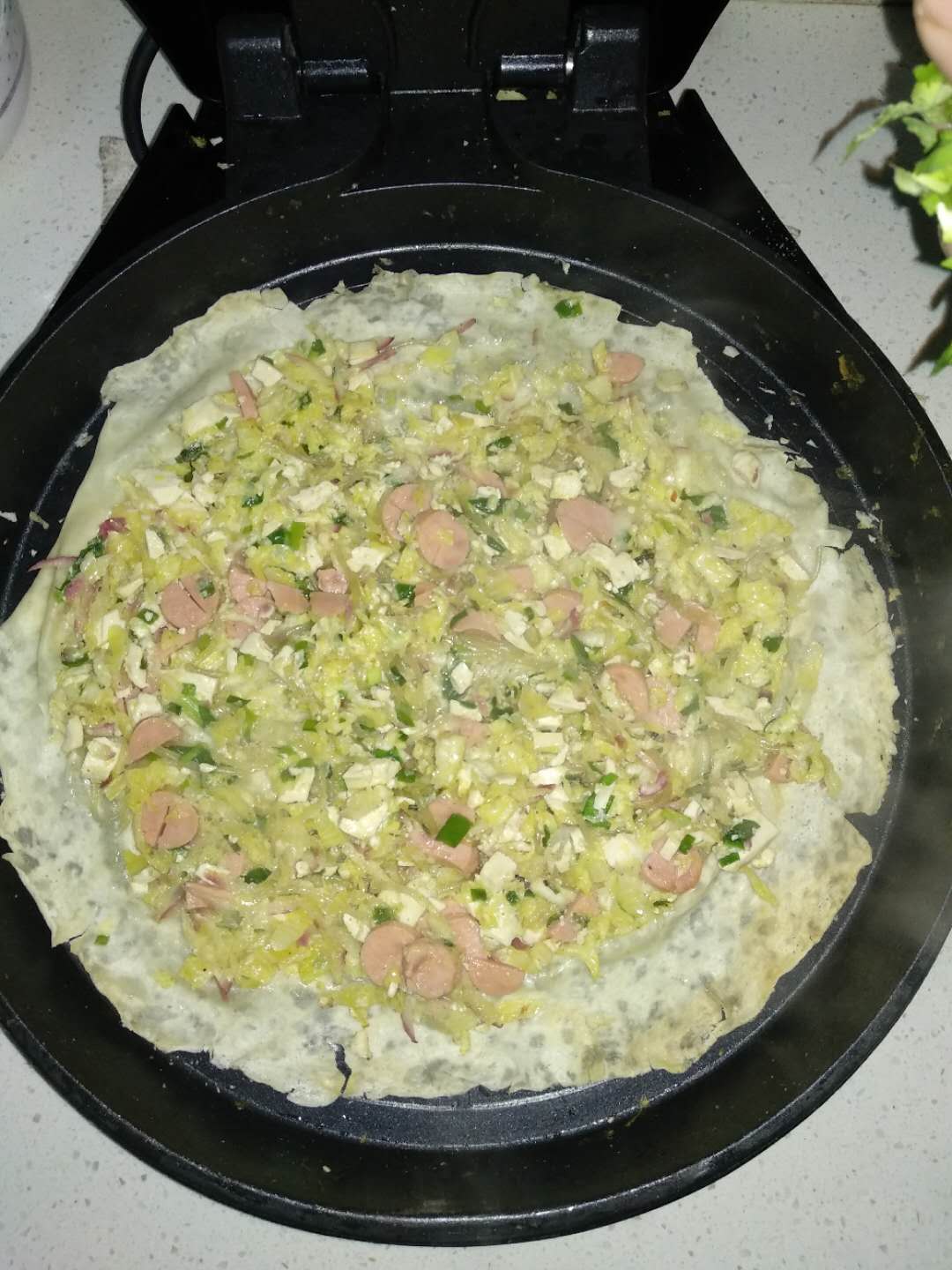 家乡的小吃煎饼,家乡美食煎饼图片