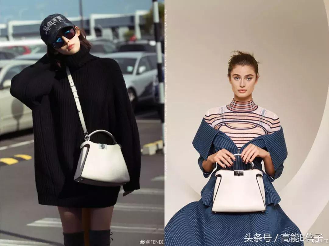 刘诗诗香奈儿包包同款,刘诗诗古力娜扎毛绒包