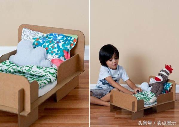 瓦楞纸手工diy儿童玩具,纸皮手工制作芭比房子