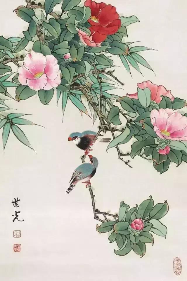 以写实造型为主的现代工笔人物画,工笔花鸟画写实精神的影响