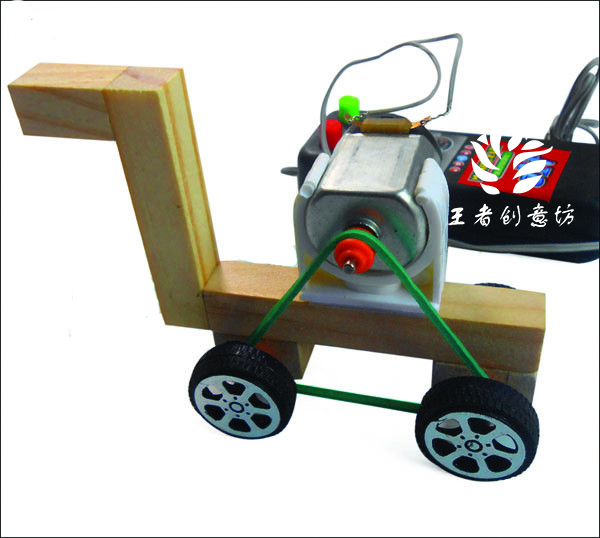 王者创意坊(玩具制作):一个适合带小朋友一起制作的有线遥控车