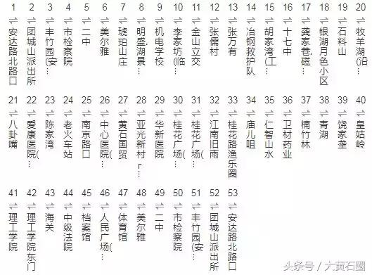 黄石公交去阳新沿途站点,黄石阳新公交车