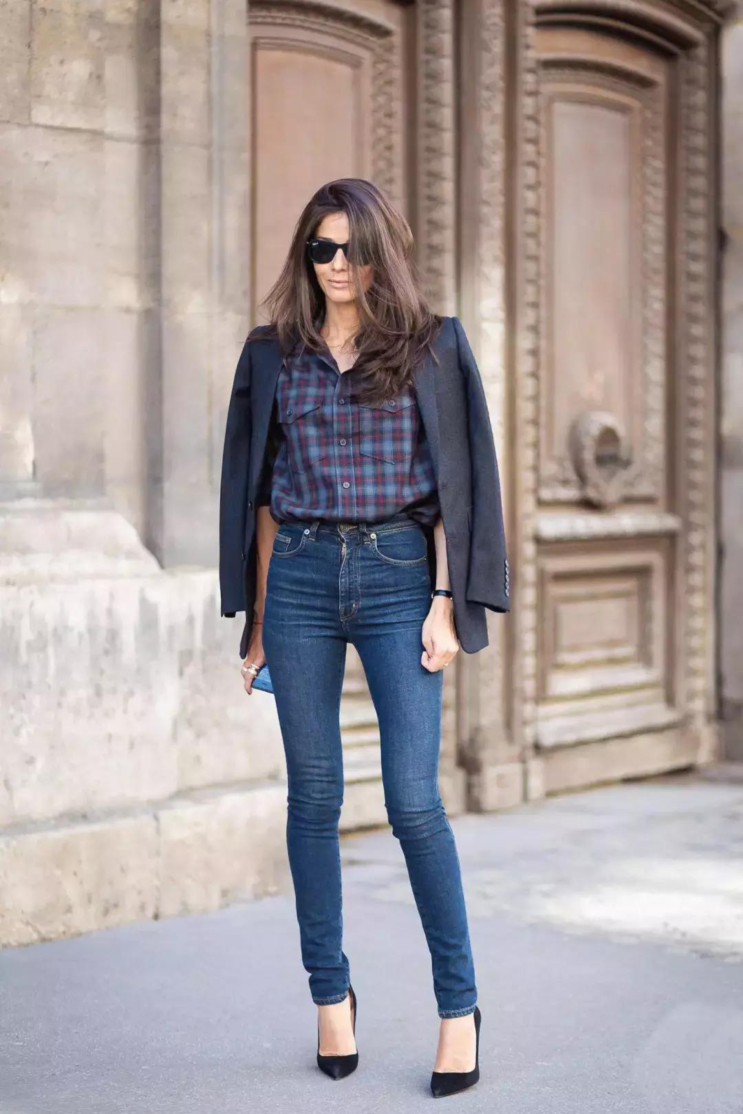 格纹怎么穿显瘦,韩式格纹怎么穿