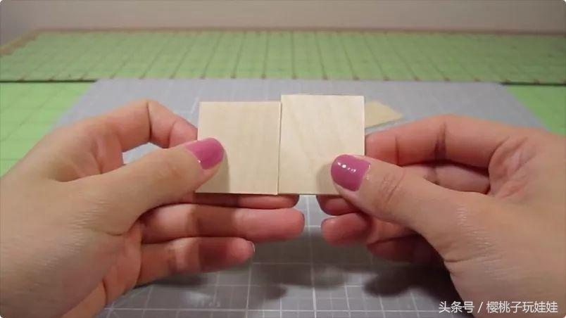 娃娃家床头柜diy自制,手工制作床给芭比娃娃的