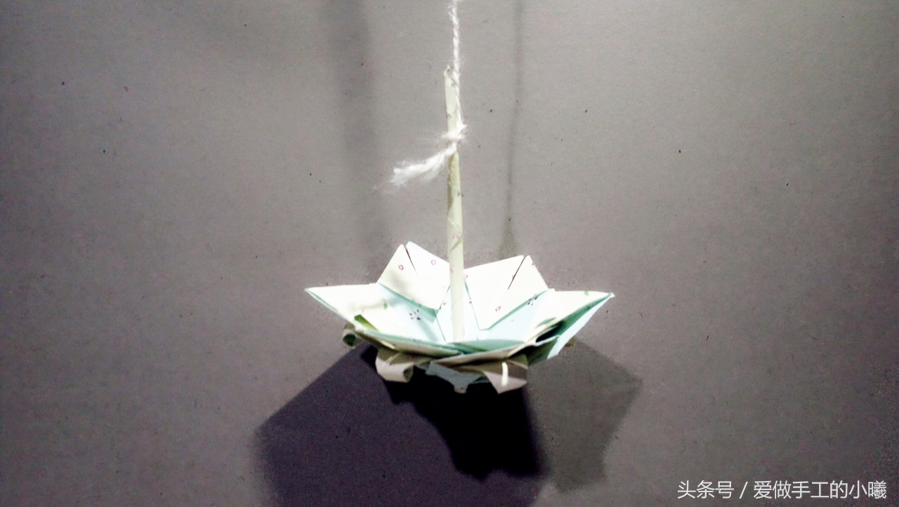 折纸古风伞简单又易学,最简单的折纸小花伞幼儿园