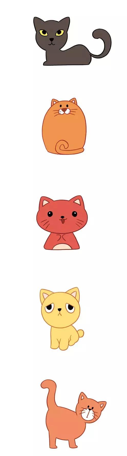 超萌小动物简笔画,小动物简笔画图片大全拟人化