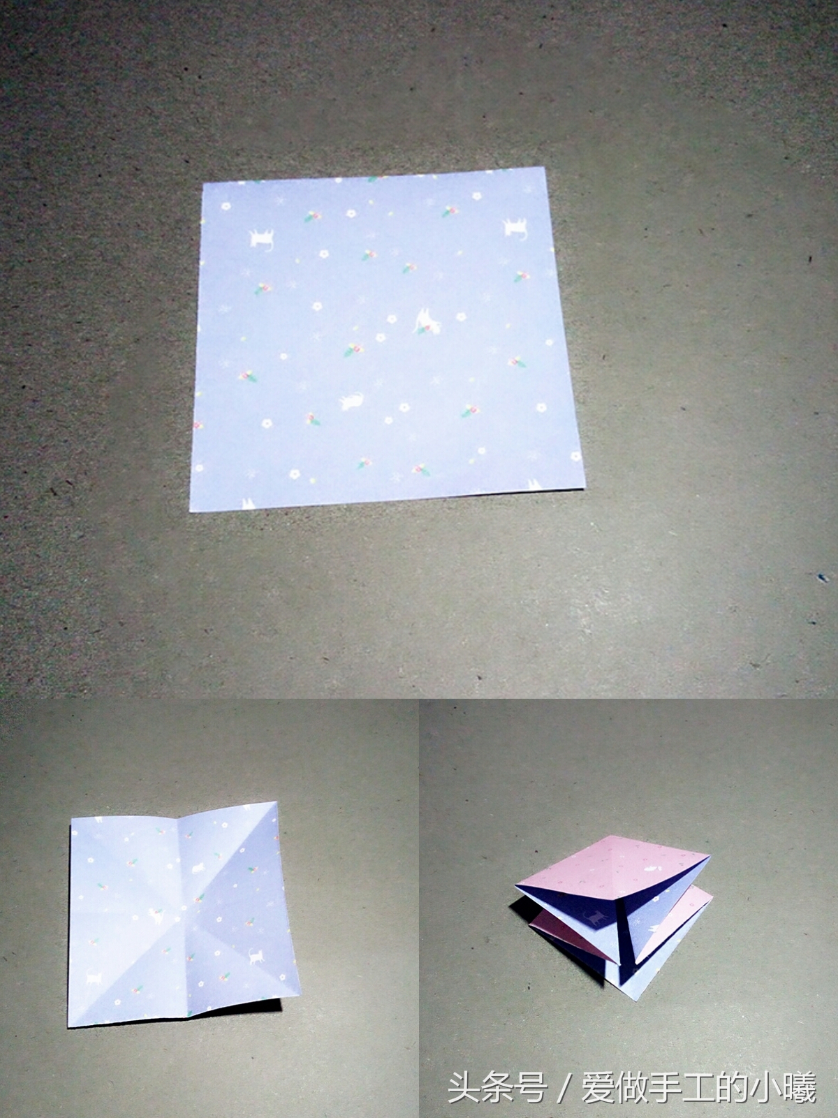 折纸古风伞简单又易学,最简单的折纸小花伞幼儿园