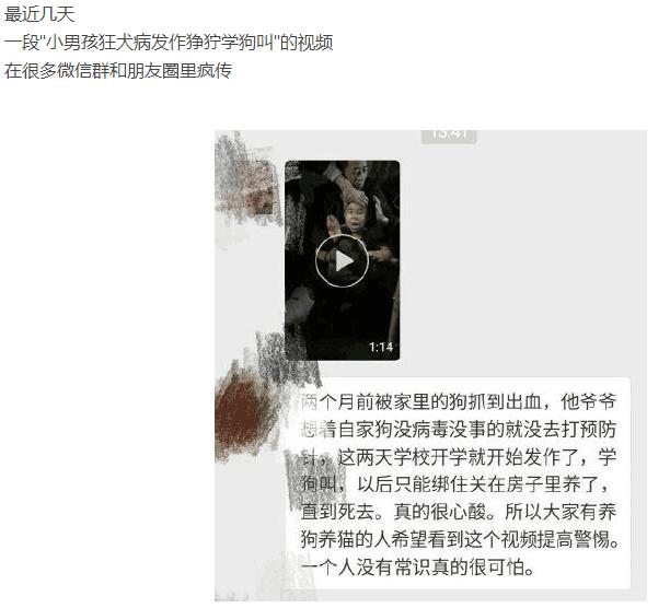 狂犬病小孩狗叫是真的吗,小男孩狂犬病发作真实录像