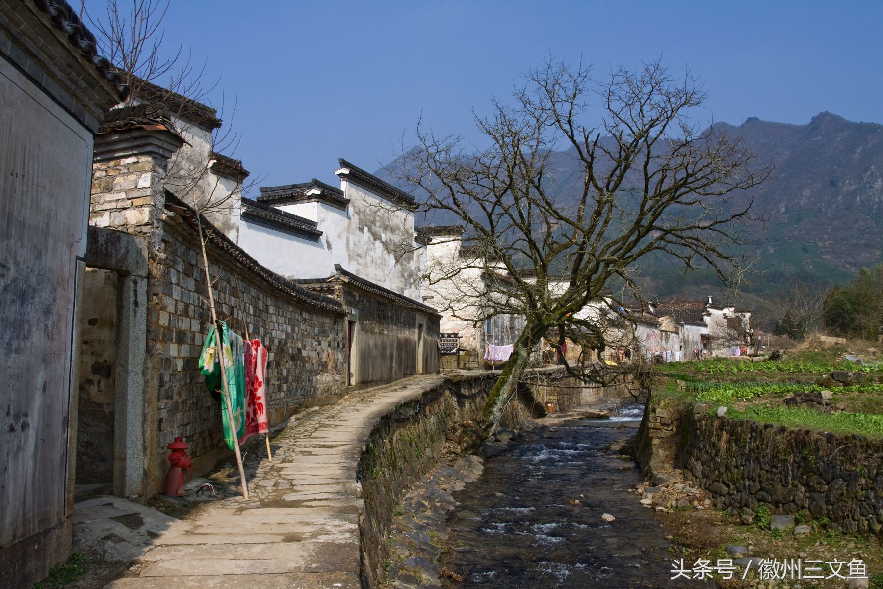 大江大河泾县黄田,泾县黄田洋船屋雪景