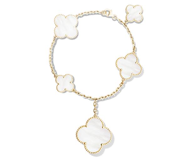 VCA梵克雅宝四叶草古典系列5花手链