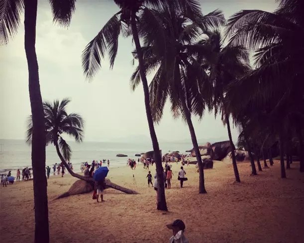 三亚远山大海蓝天白云,爱在三亚拉丁舞