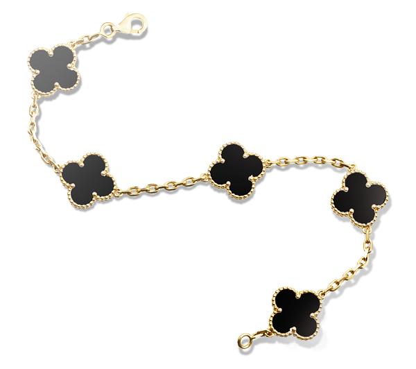 VCA梵克雅宝四叶草古典系列5花手链