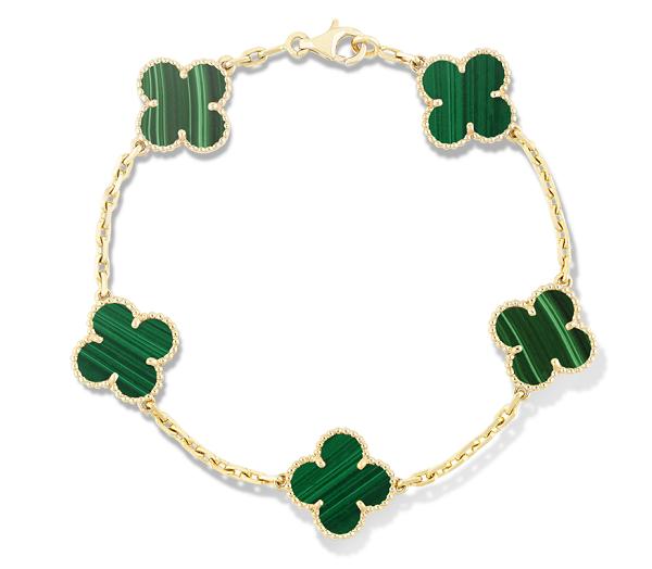 VCA梵克雅宝四叶草古典系列5花手链