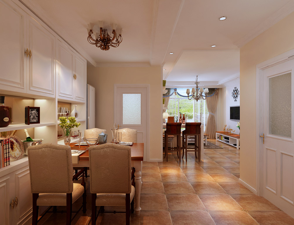 新婚夫妻7万装修柏悦星城117平美式两居温馨靓家