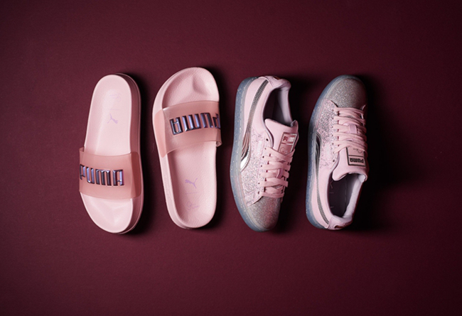 puma粉色和紫色运动套装,2018puma秋冬女子系列产品发布