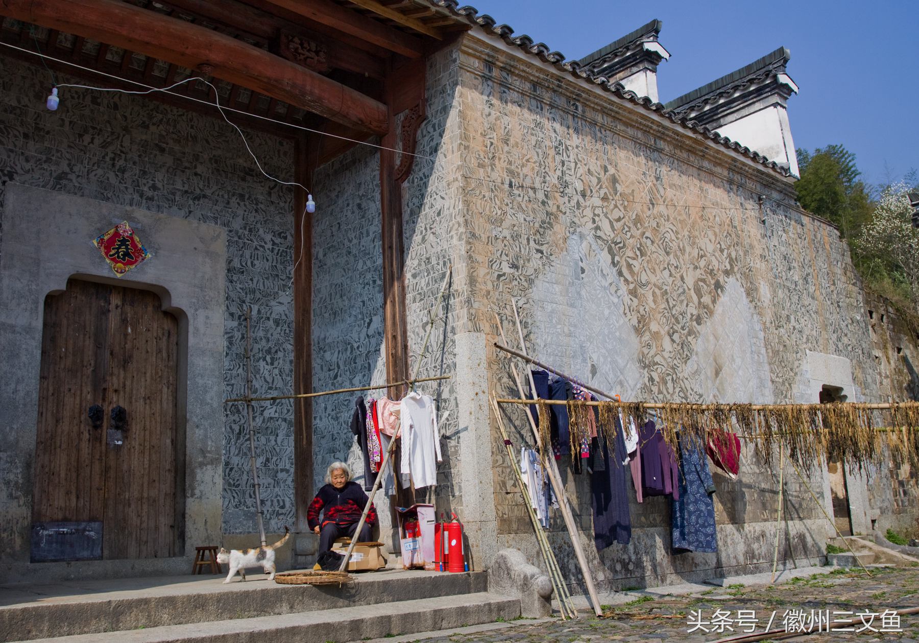 大江大河泾县黄田,泾县黄田洋船屋雪景