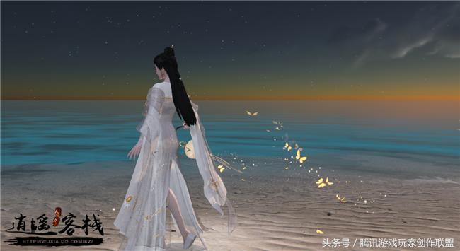 今夕何夕满梦流萤映夜幕