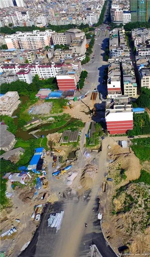 最新清宁路延长线航拍——高清效果,从东方世纪到毅德国际商贸城!