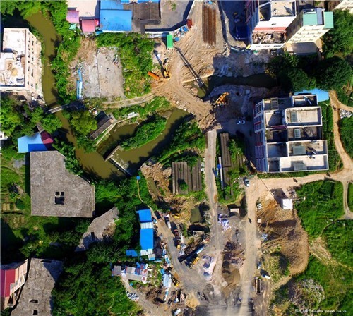 最新清宁路延长线航拍——高清效果,从东方世纪到毅德国际商贸城!