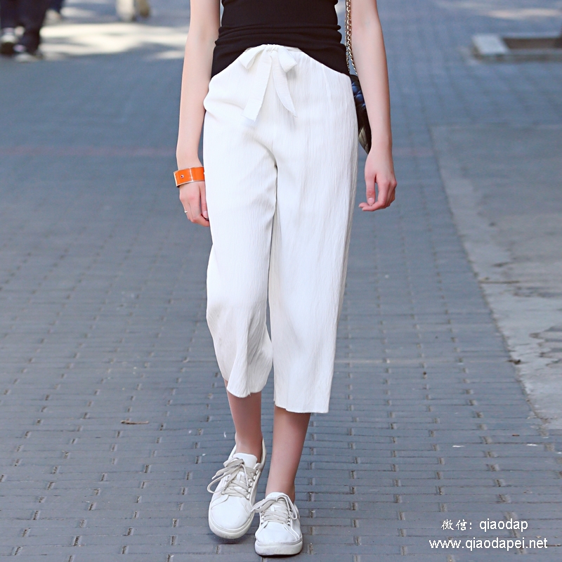 宽松阔腿裤慵懒风推荐,百搭棉麻阔腿裤工装风