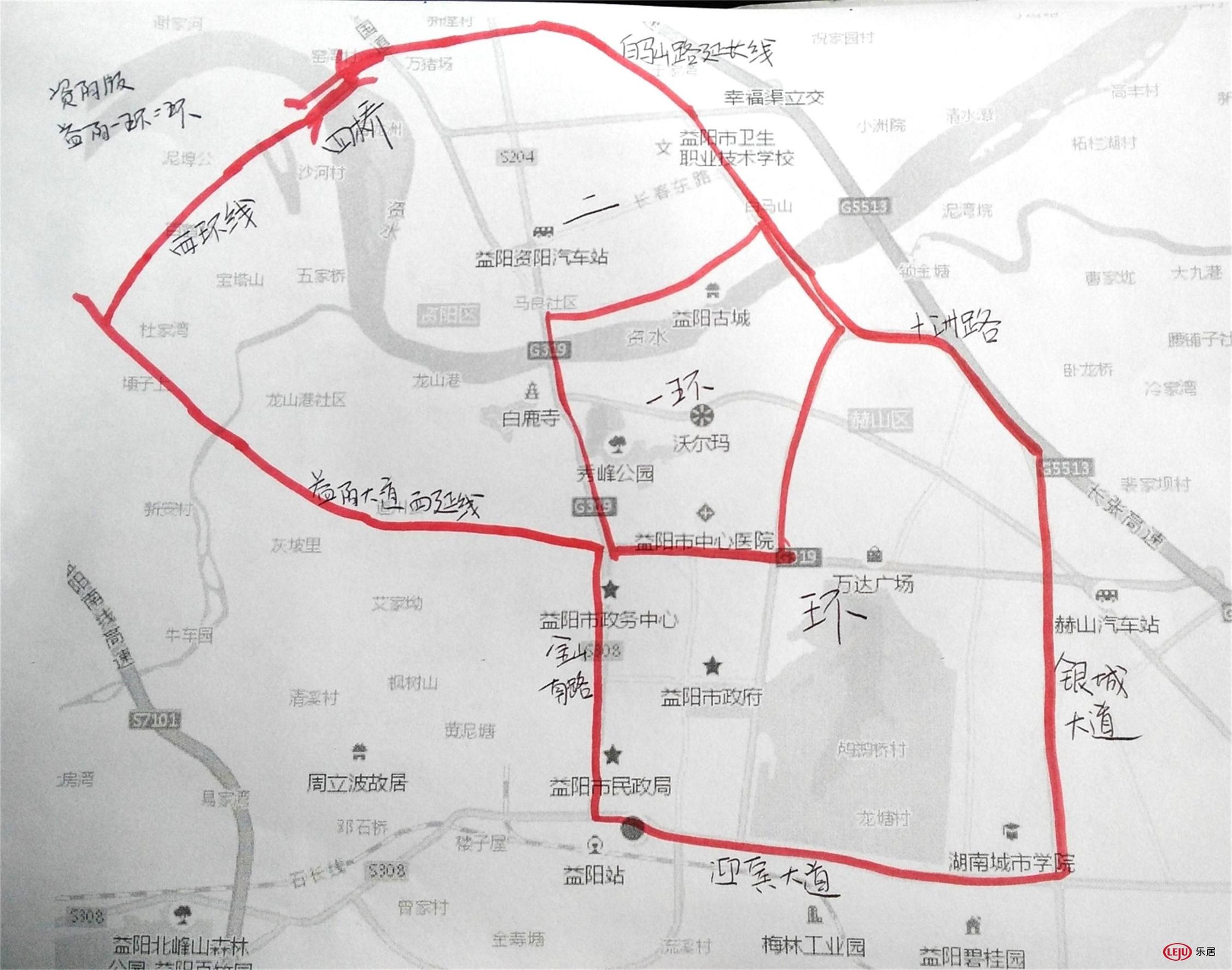 益阳一环线图片,益阳环线规划图