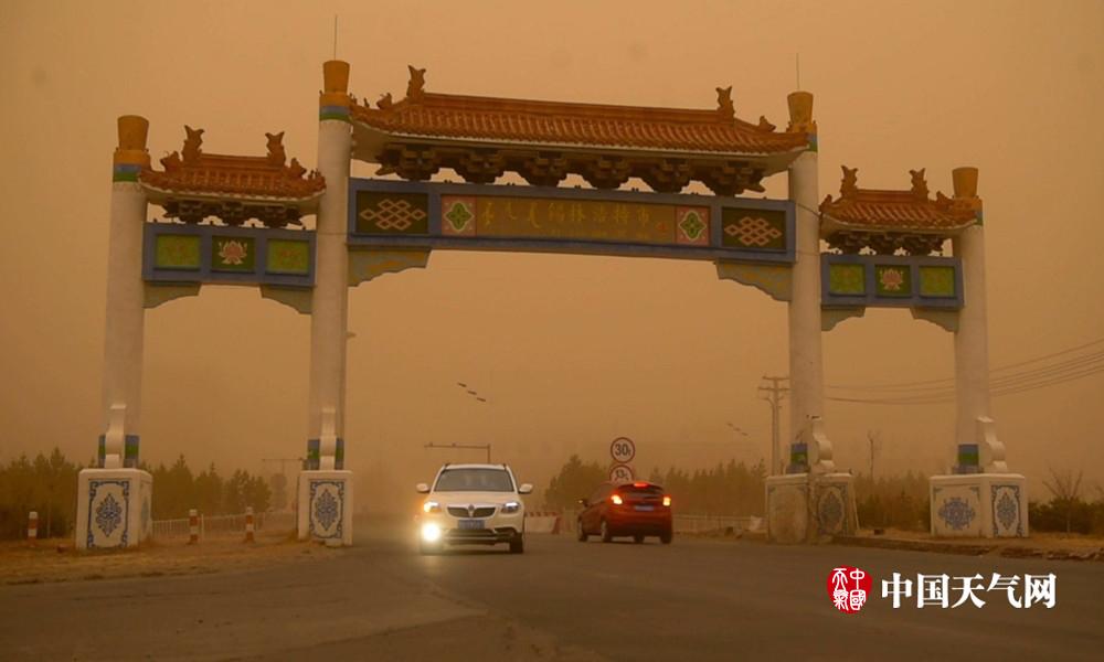 内蒙古沙尘暴高空拍摄,内蒙古沙尘暴百米