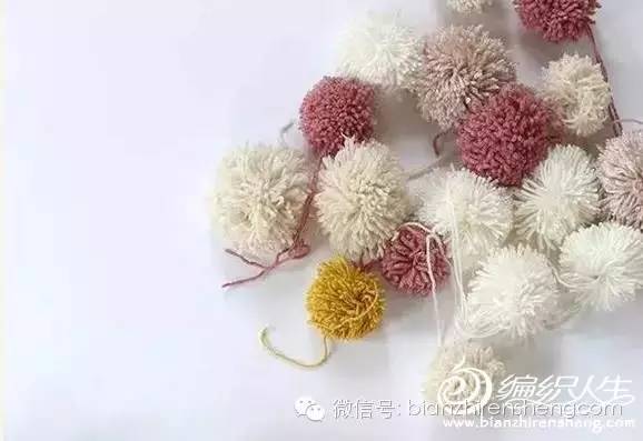 纯色毛线球一片式毯子教程,毛线球毛毯图片