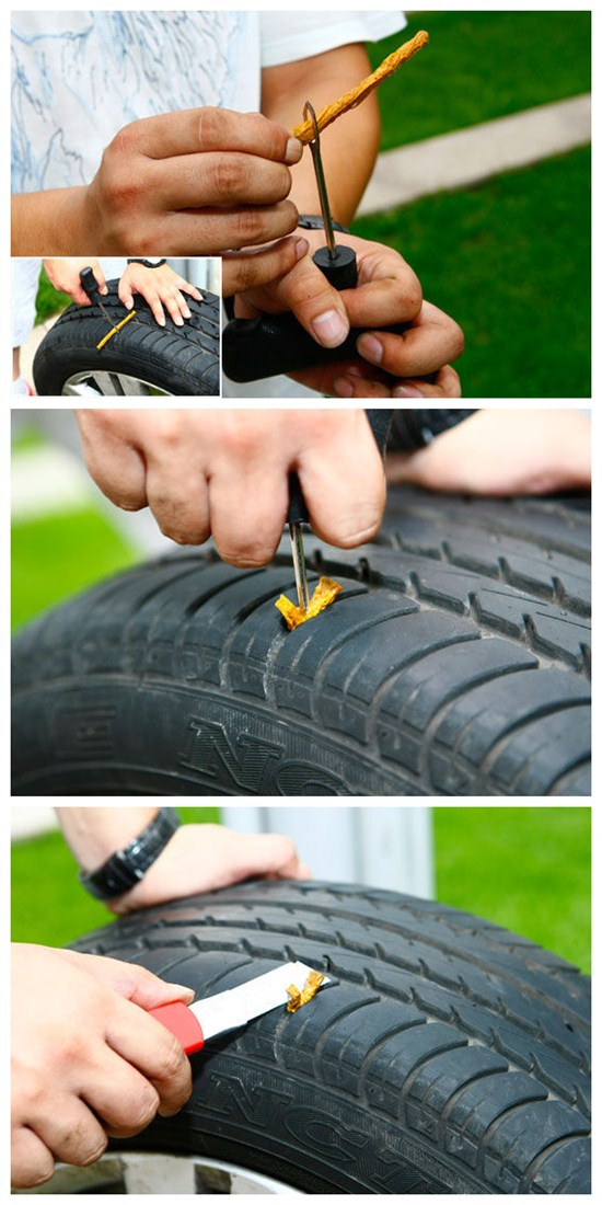 怎么让轮胎扎钉,轮胎装钉子的方法