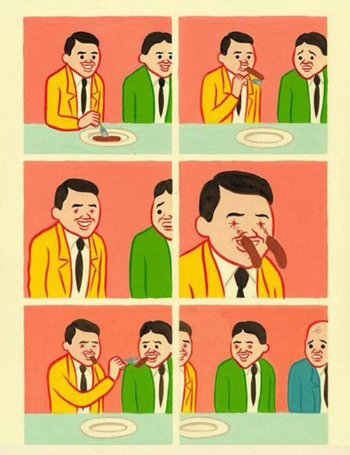 名星探福利:《重口味系列漫画》第12发JJ长在脸上的男人。