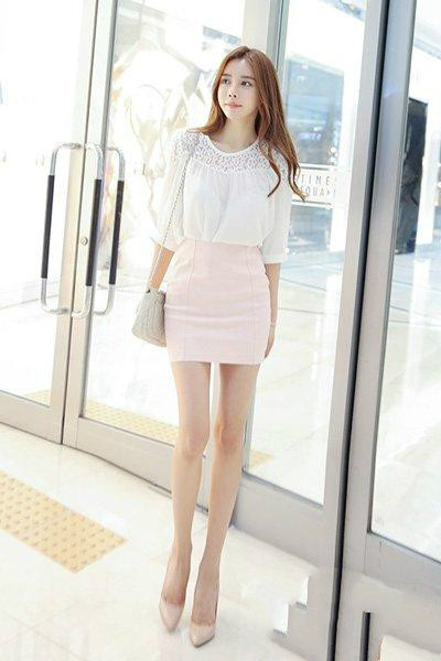 搭配裙子的时尚洋气雪纺小衫,夏天雪纺衫搭配优雅