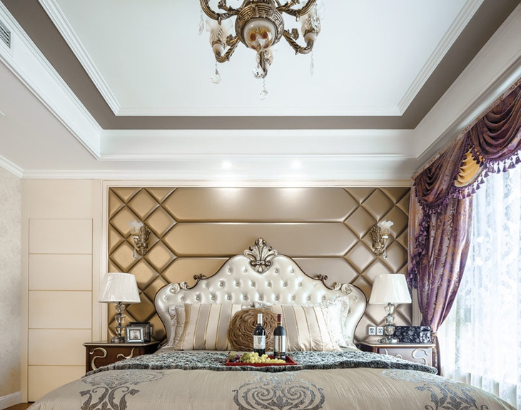 床头背景软包效果图大全,榻榻米软包床头效果图