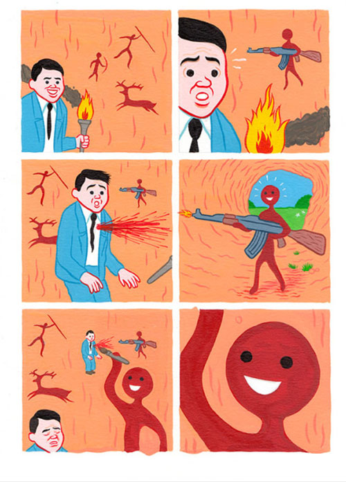 名星探福利:《重口味系列漫画》第12发JJ长在脸上的男人。