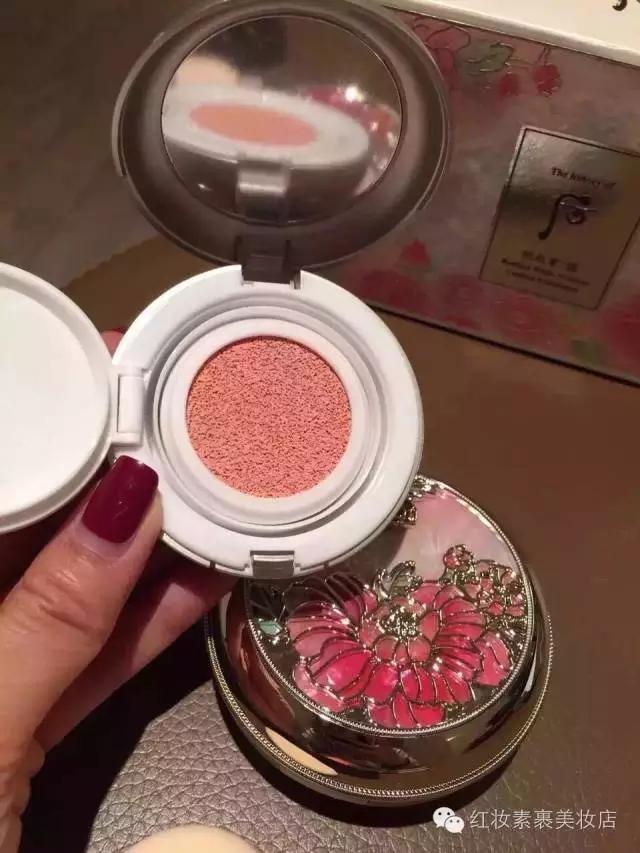 5月专柜whoo后美白水分光限量版气垫粉底+腮红套盒