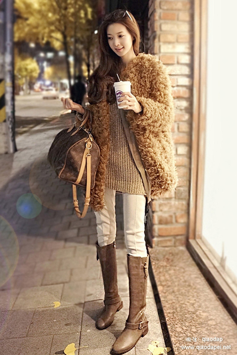 瞬间提升气质感的仿皮草外套