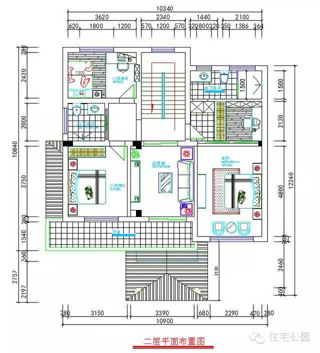 新农村户型平面图,新农村自建房兄弟双拼户型