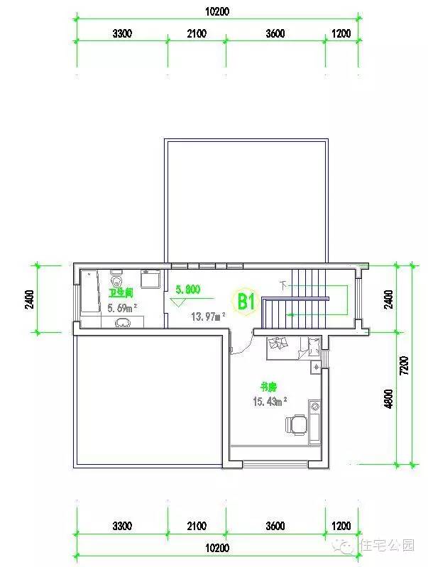 新农村户型平面图,新农村自建房兄弟双拼户型
