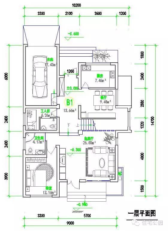 新农村户型平面图,新农村自建房兄弟双拼户型
